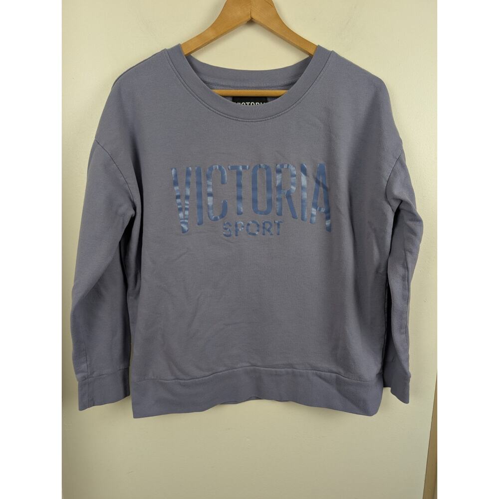 Victoria Sport Medium Light Blue Purple Sweatshirt Crew Neck Women's M